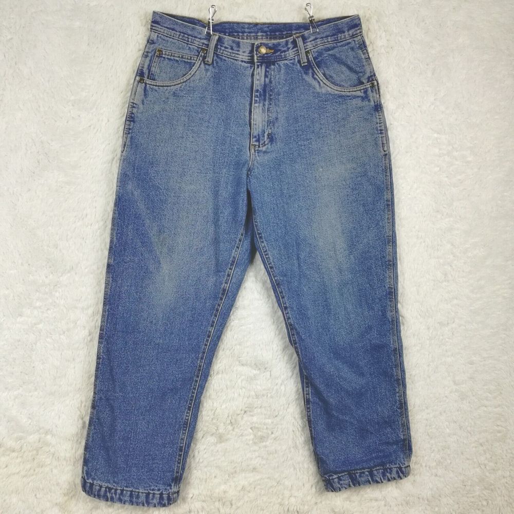 Lakin‎ McKey Mens Jeans Thermal Lined Straight Leg Denim Blue Workwear 36x30